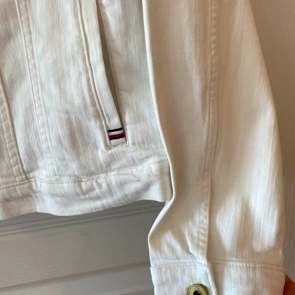 Tommy Hilfiger White Denim Jacket, size L - Picture 3 of 6